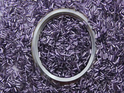 Dark Purple Silverline Twisted Bugle Glass Beads (1529881853986)