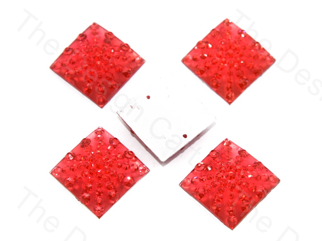 Red Square Sugar Resin Stone (439158177826)