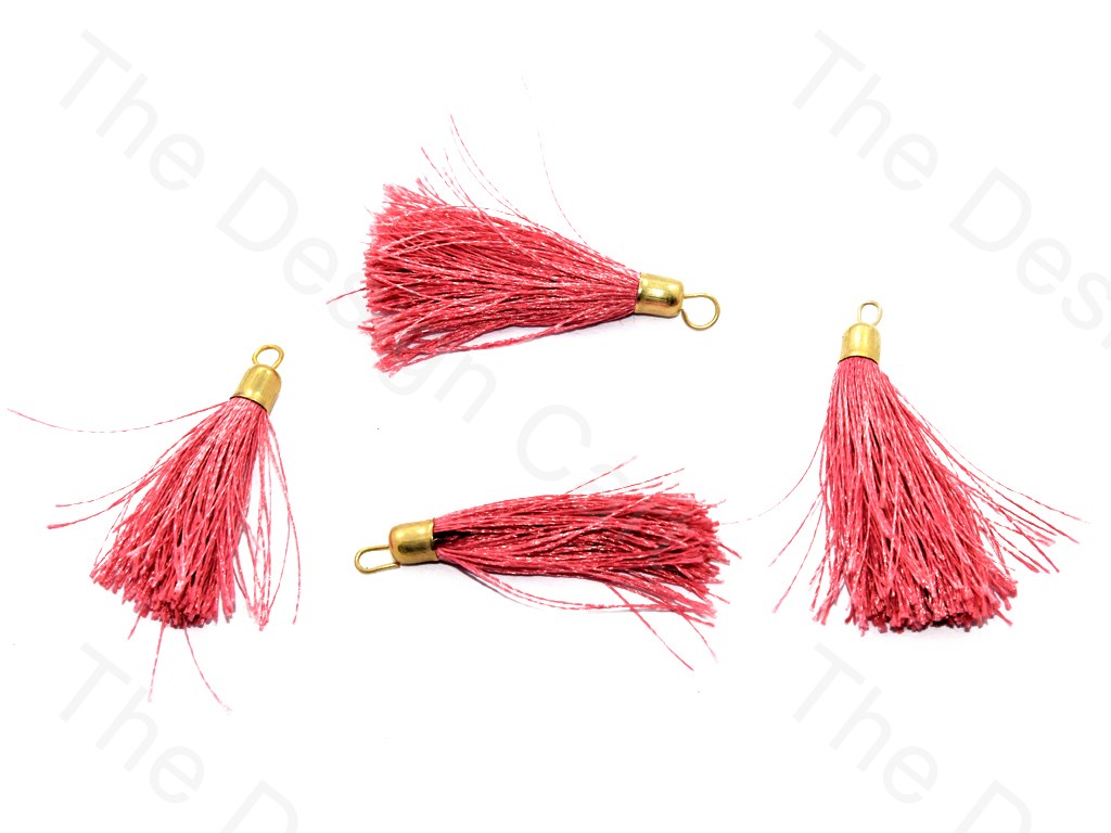 Coral Red Silk Thread Tassel | The Design Cart (526013792290)