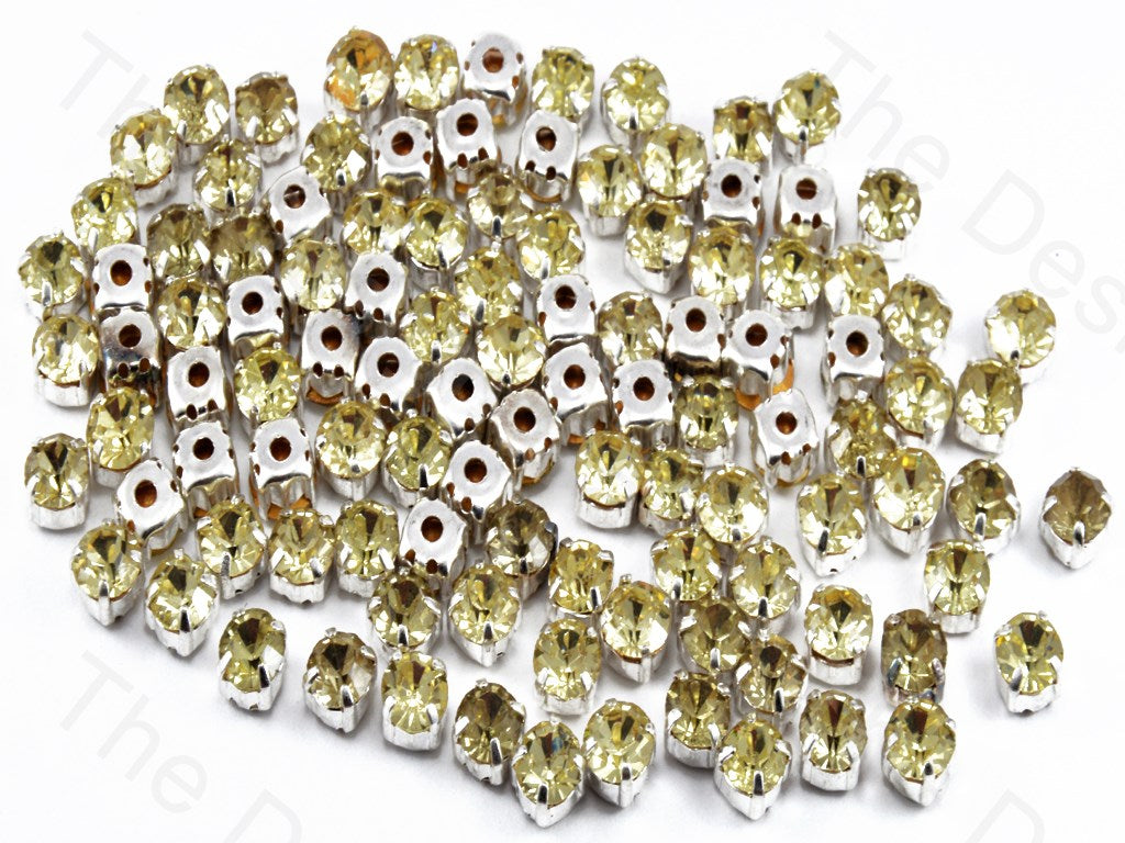 Light Yellow Round Glass Stones with Hook (11393964179)