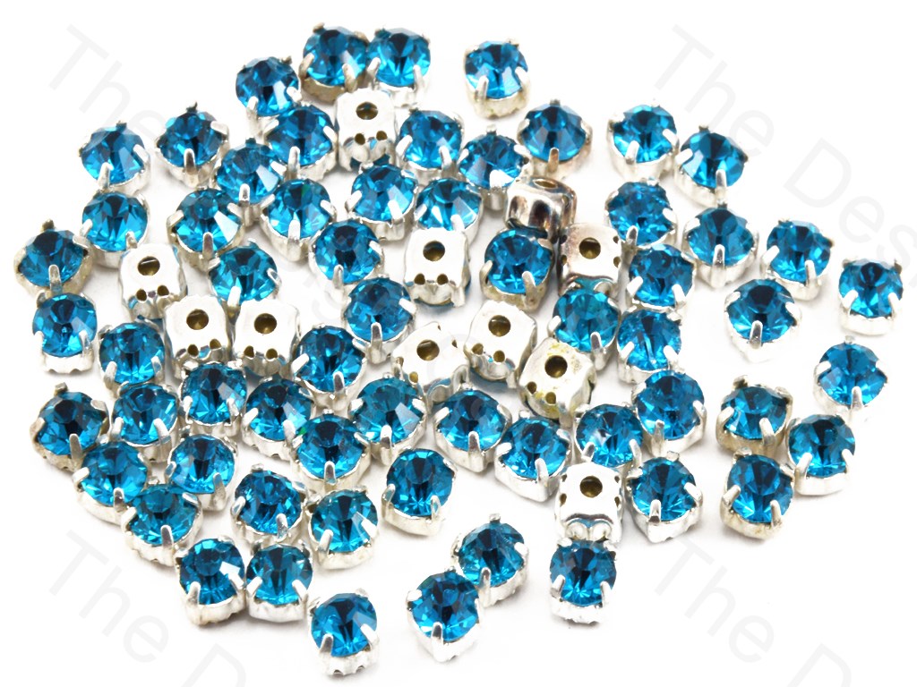 Sky Blue Round Glass Stones with Hook (11393963731)