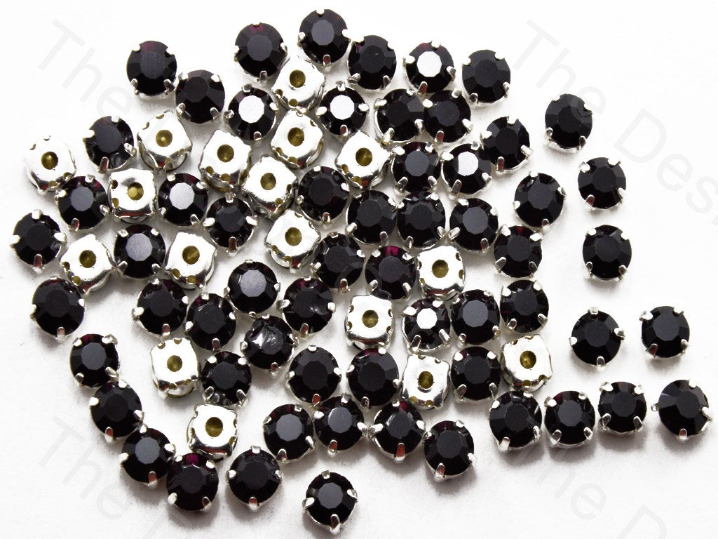 Dark Purple Round Glass Stones with Hook (11393962771)