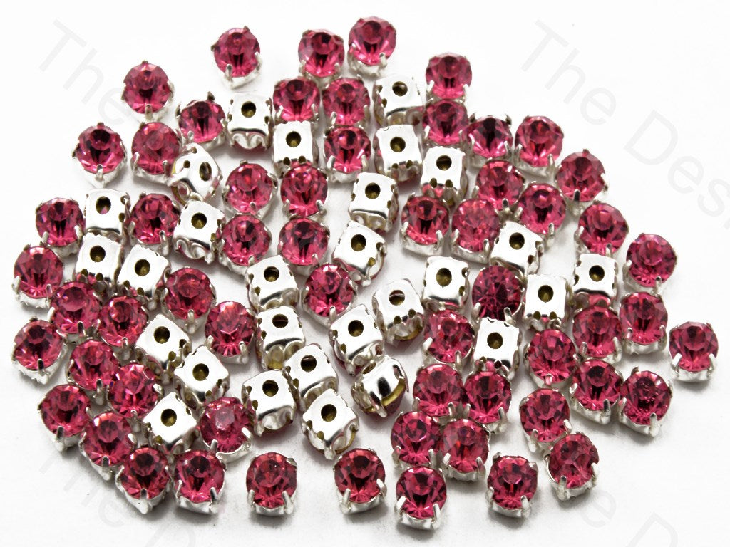 Pink Round Glass Stones with Hook (11393961363)