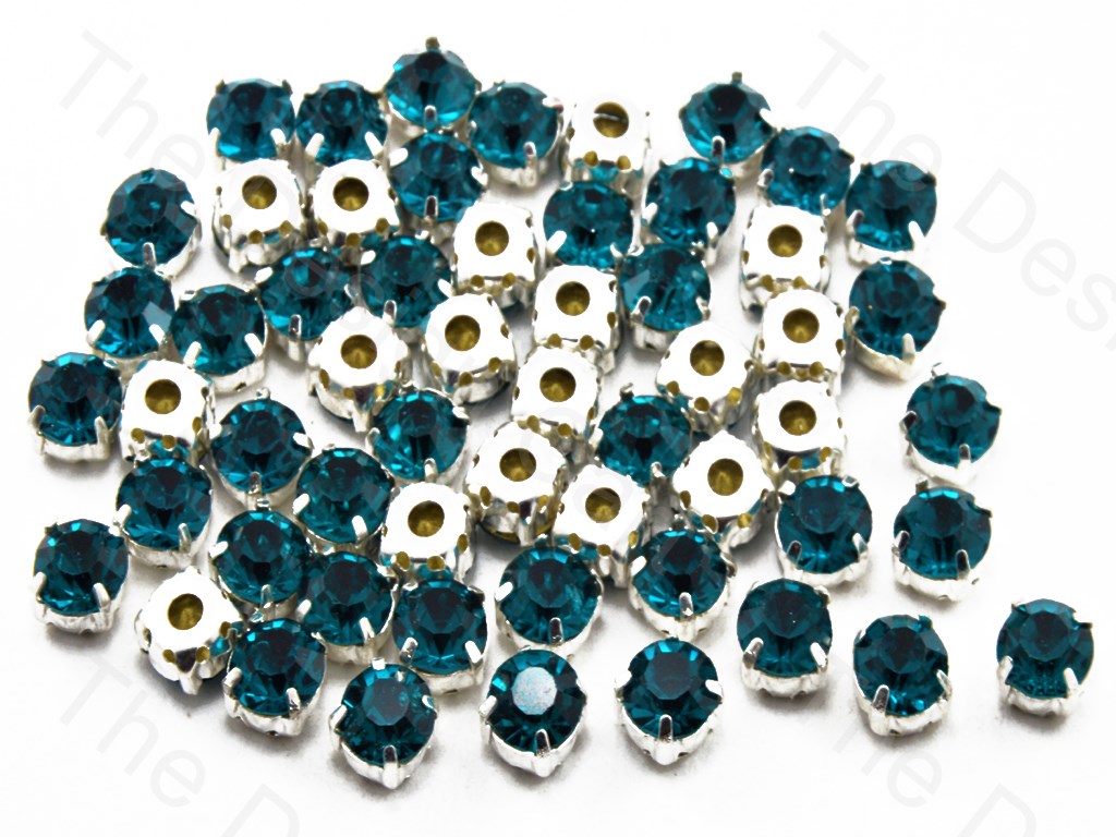 Turquoise Round Glass Stones with Hook (11393960787)