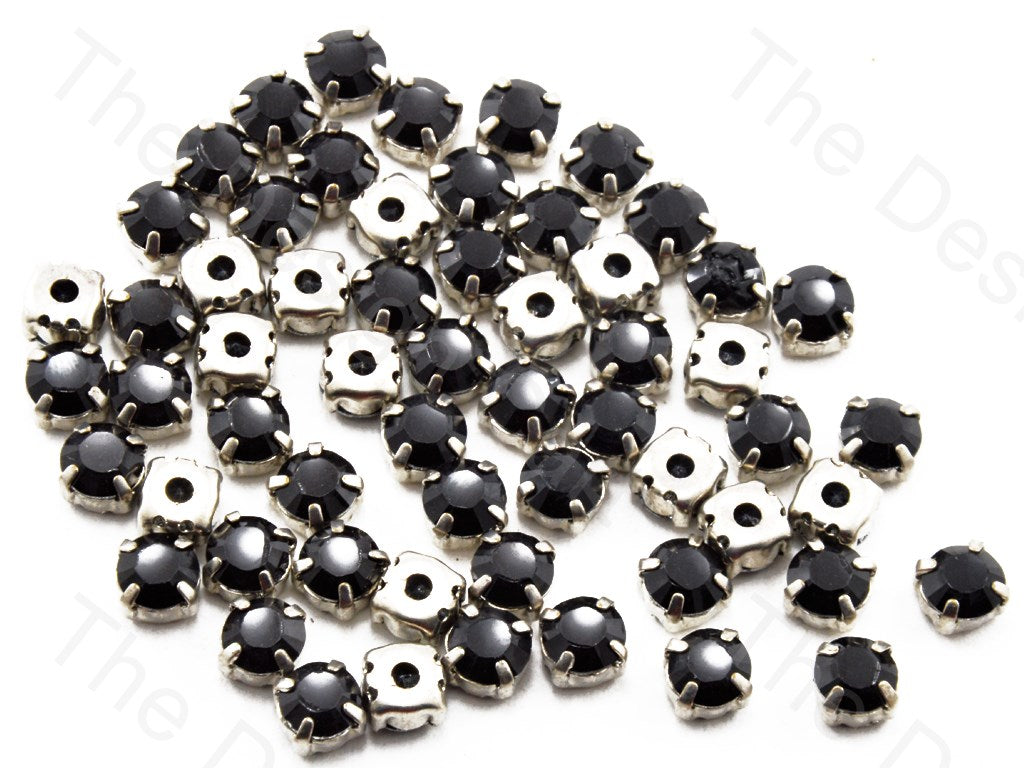 Black Round Glass Stones with Hook (11393959955)