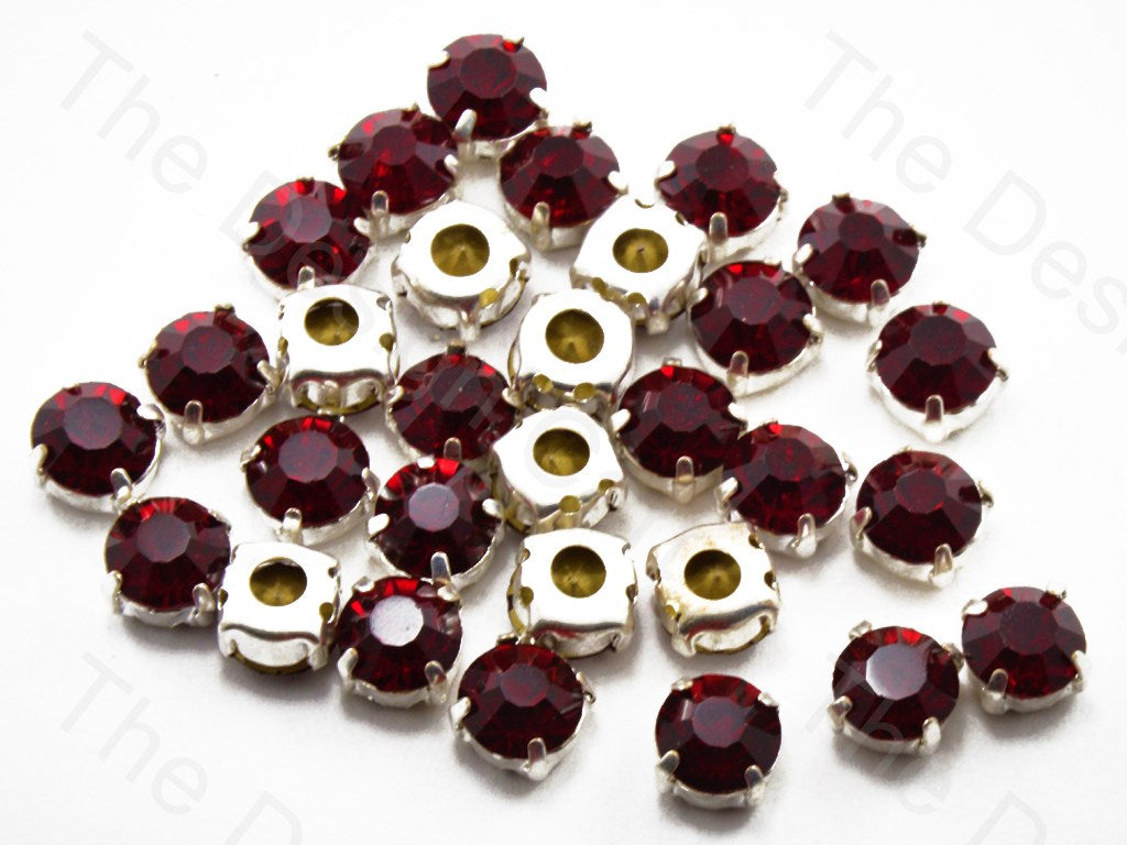 Maroon Round Glass Stones with Hook (11393958163)