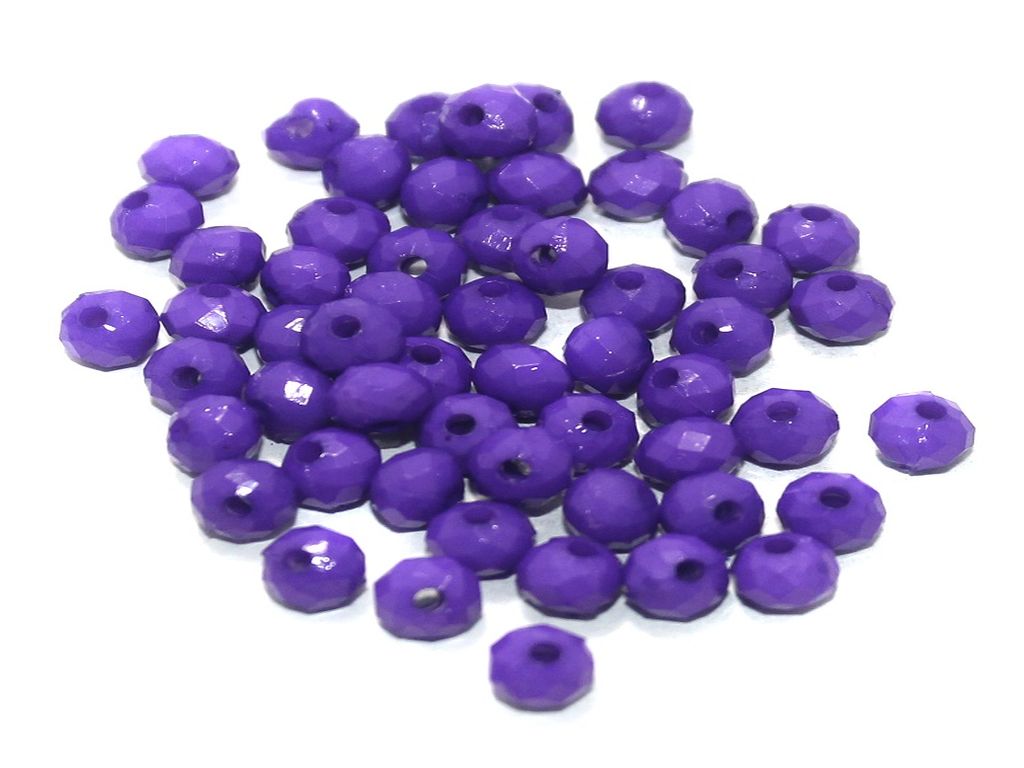 Purple  Rondelle Faceted Beads (1551842181154)