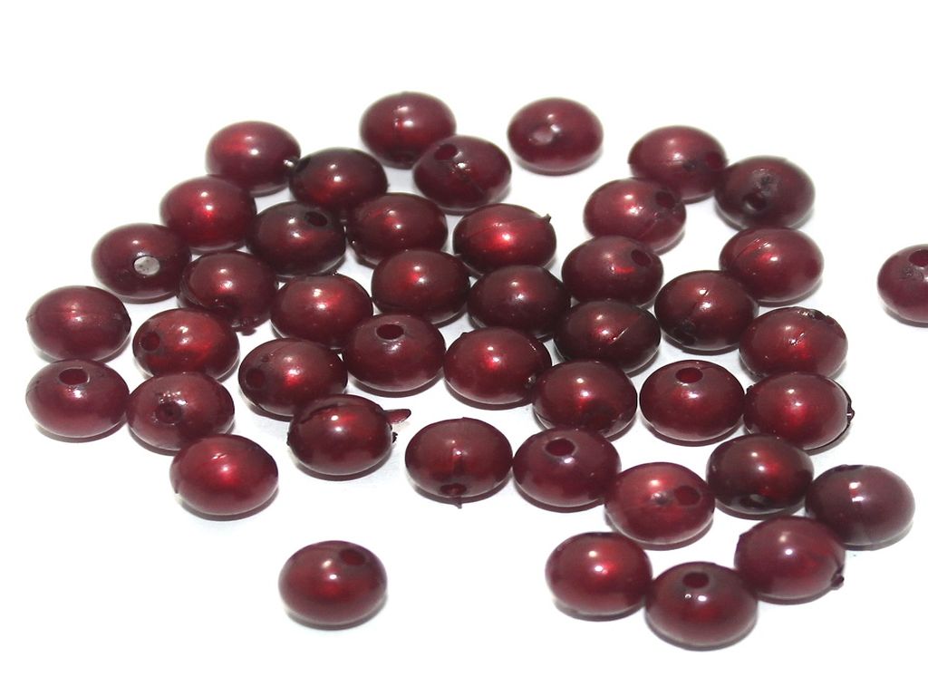 Maroon Round Faceted Beads (1551845457954)