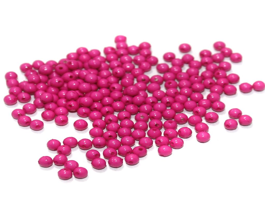 Hot Pink Round Faceted Beads (1551846998050)