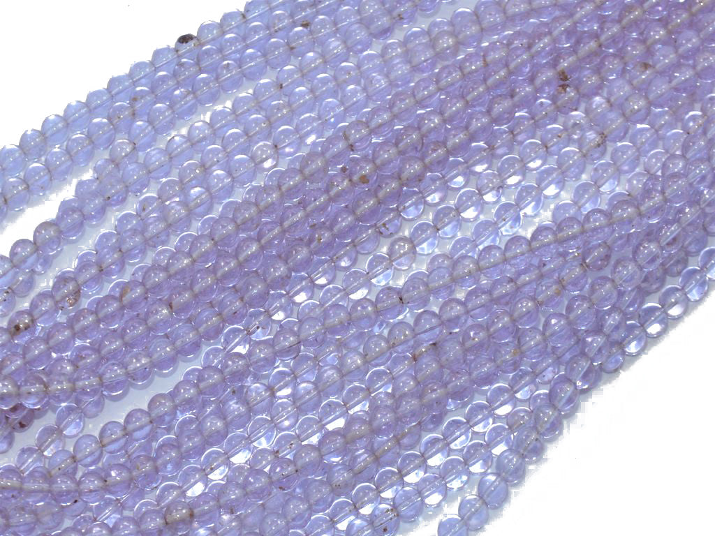 Light Purple Round Pressed Glass Beads Strings (434687934498)