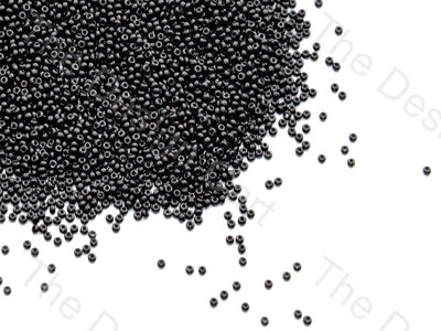 Miyuki Jet Black Opaque Round Seed Beads (433403854882)