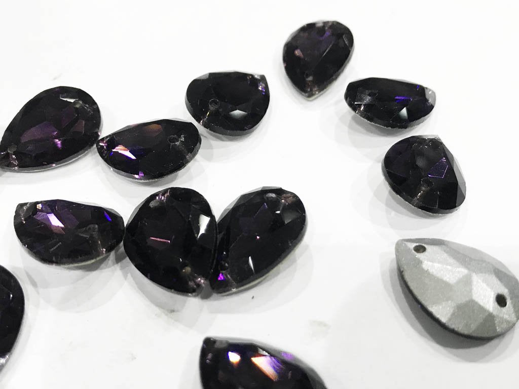 amethyst-purple-drop-2-hole-glass-stones-18x13-mm