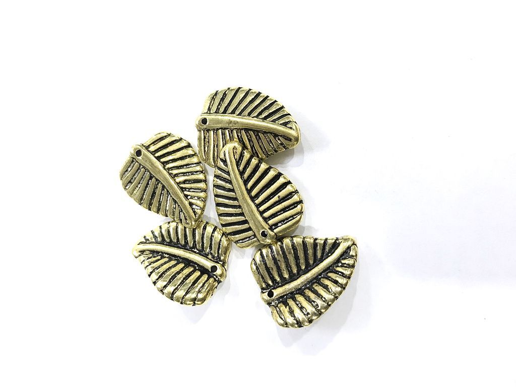 antique-golden-leaf-plastic-ccb-beads
