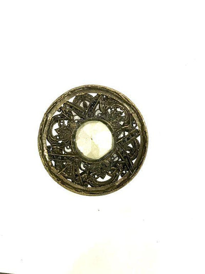 antique-golden-round-metal-piece-with-stonewhite-golden