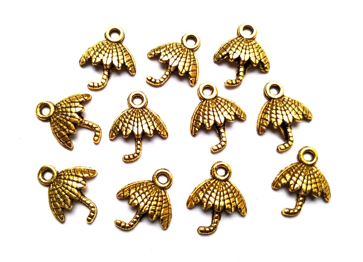 antique-golden-umbrella-charms