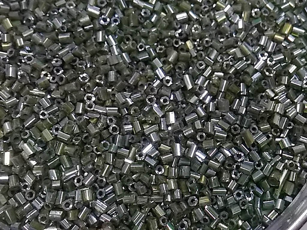 army-green-transparent-2-cut-glass-seed-beads