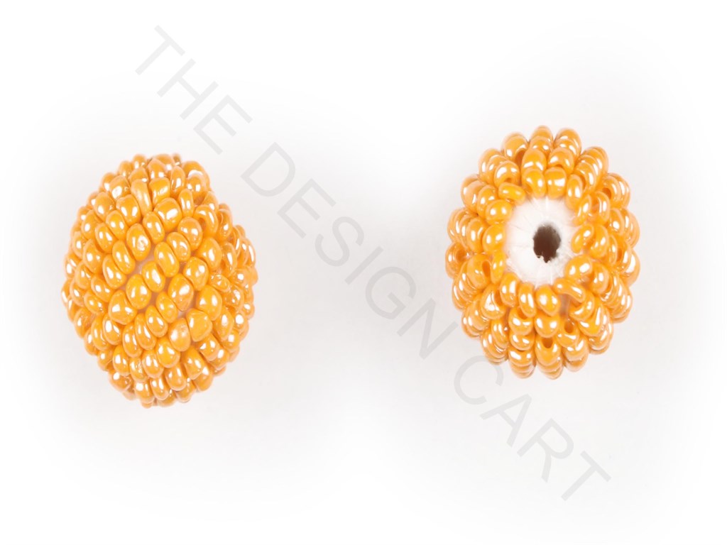 Orange Woven Beaded Beads | The Design Cart (3765715435554)