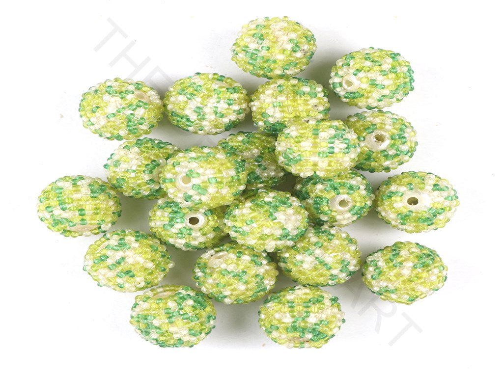 Green Woven Beaded Beads | The Design Cart (3765715501090)