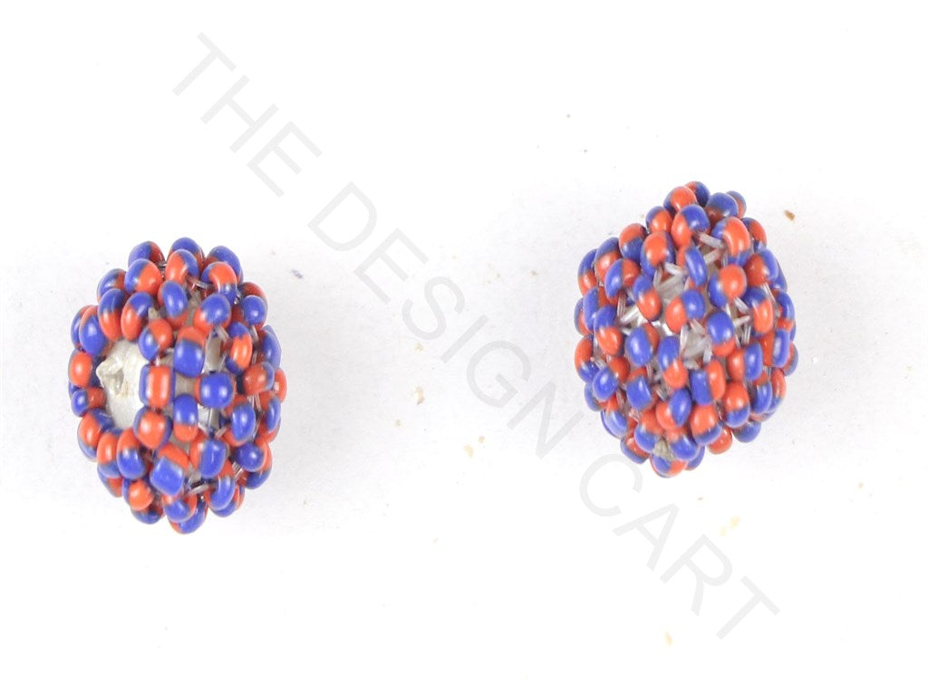 Red Blue Woven Beaded Beads | The Design Cart (3765714911266)