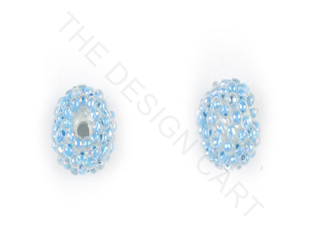 Light Blue Woven Beaded Beads | The Design Cart (3765714976802)