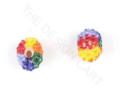 Multicolour Woven Beaded Beads | The Design Cart (3765715075106)