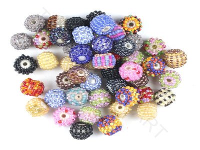 Multicolour Assorted Woven Beaded Beads | The Design Cart (3765715271714)