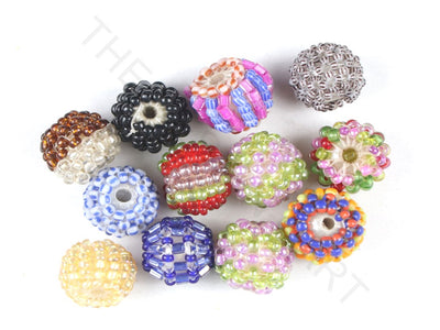 Multicolour Assorted Woven Beaded Beads | The Design Cart (3765715271714)