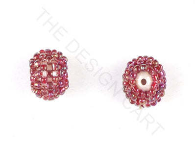 Maroon Woven Beaded Beads | The Design Cart (3765715304482)