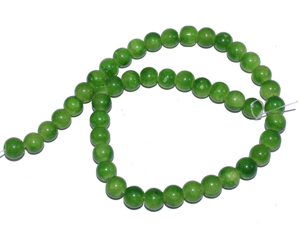 parrot-green-spherical-jade-glass-beads