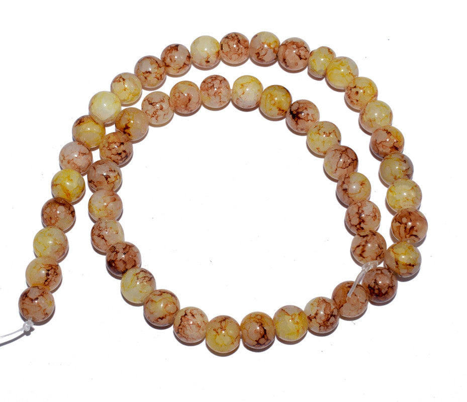 cream-brown-multicolor-spherical-jade-glass-beads