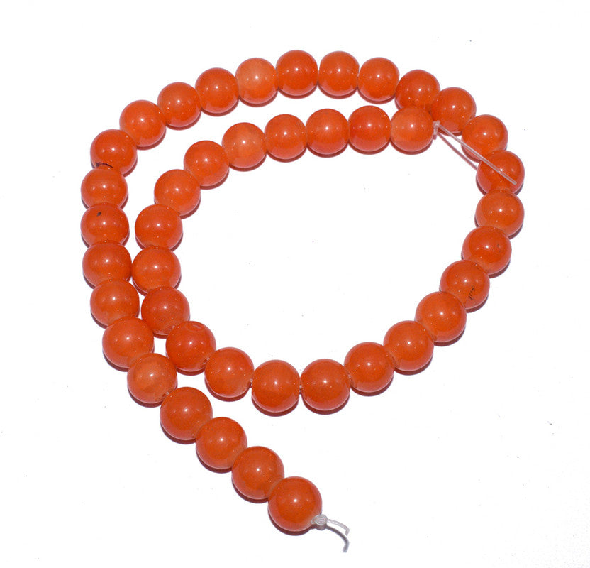 orange-spherical-jade-glass-beads