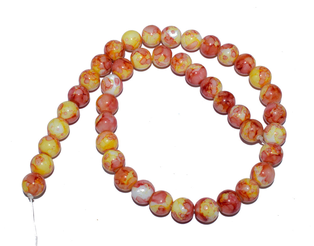 light-red-yellow-multicolor-spherical-jade-glass-beads