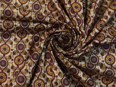 beige-maroon-yellow-floral-printed-khadi-fabric