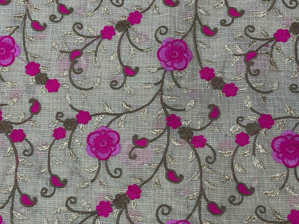 beige-pink-flowers-embroidered-kota-super-net-fabric