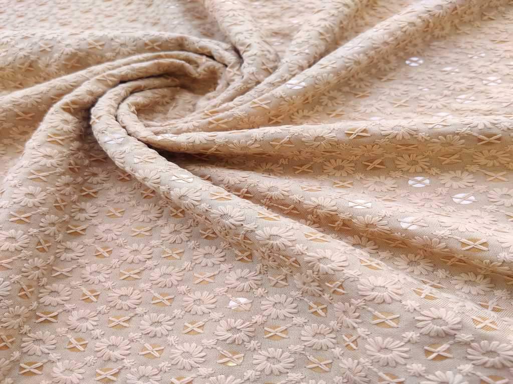 beige-sequinned-chikankari-rayon-fabric-with-schiffli-border