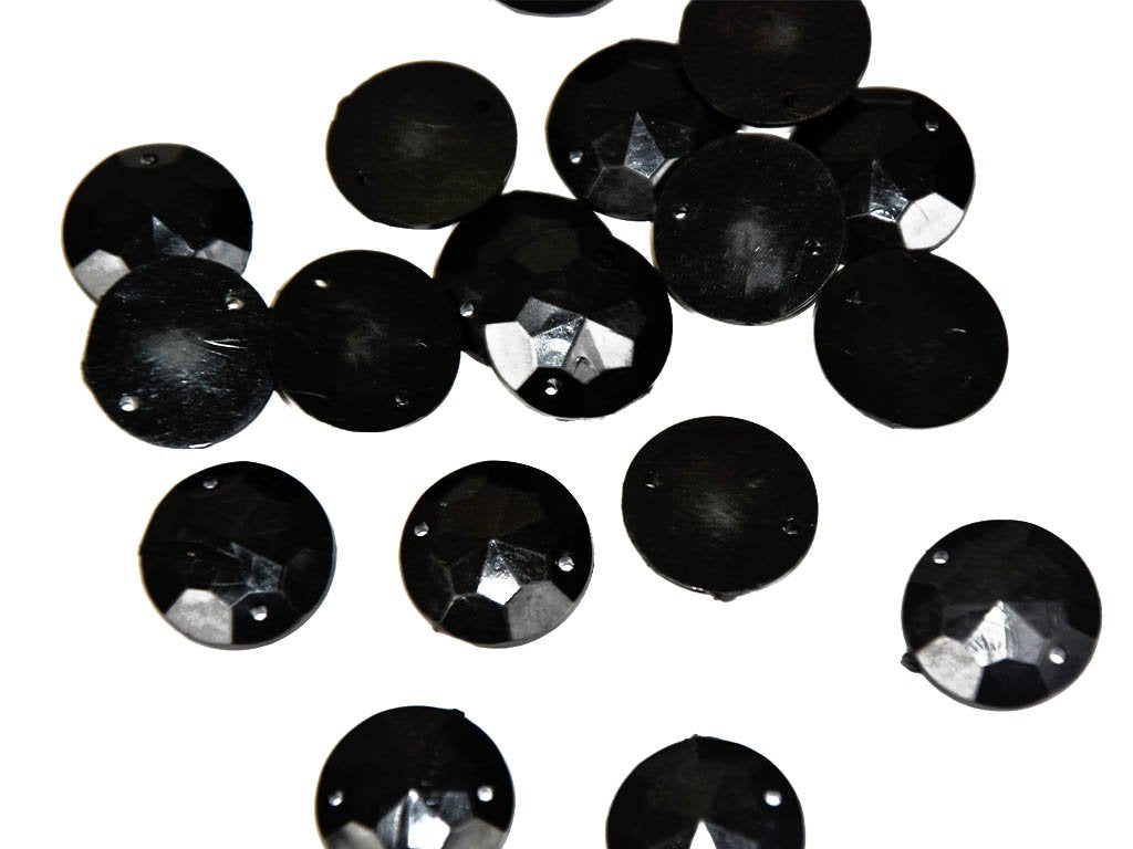 black-circular-faceted-plastic-stones
