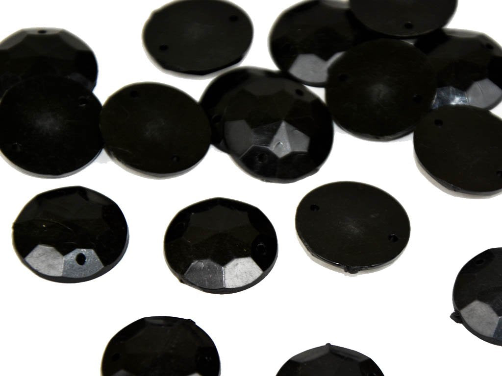 black-circular-faceted-plastic-stones