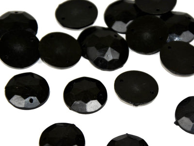 black-circular-faceted-plastic-stones