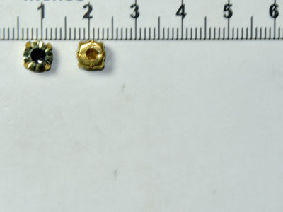 Black Circular Glass Stone with Golden Catcher (4575717589061)