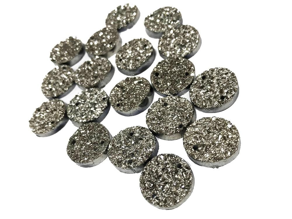 black-silver-circular-shiny-sugary-plastic-stones-14-mm
