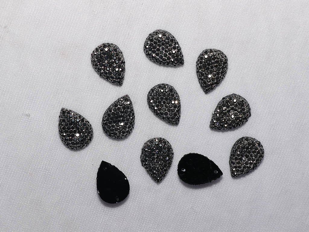 black-silver-drop-designer-plastic-stones-18x13-mm