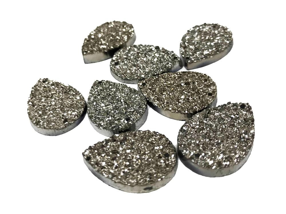 black-silver-drop-shiny-sugary-plastic-stones-25x18-mm