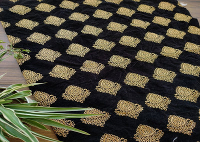 black-stiff-taffeta-velvet-with-golden-zari-work-butas-all-over-1