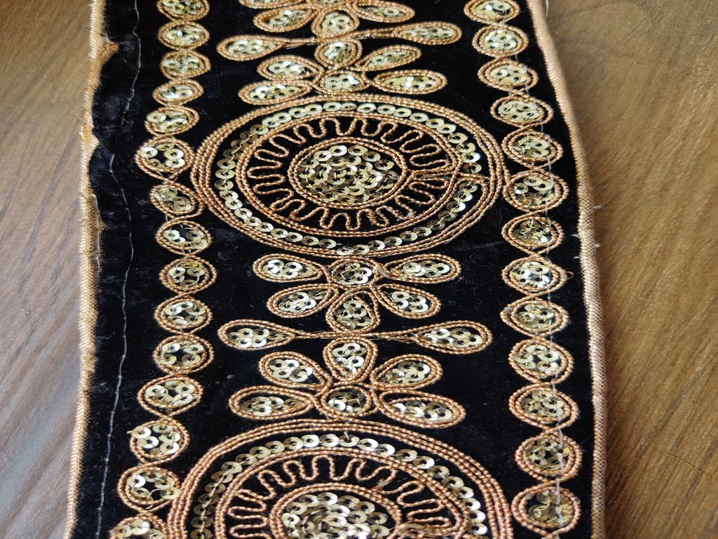 black-velvet-lace-with-copper-dori-golden-sequins
