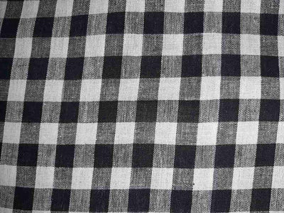black-white-checks-printed-handloom-cotton-fabric