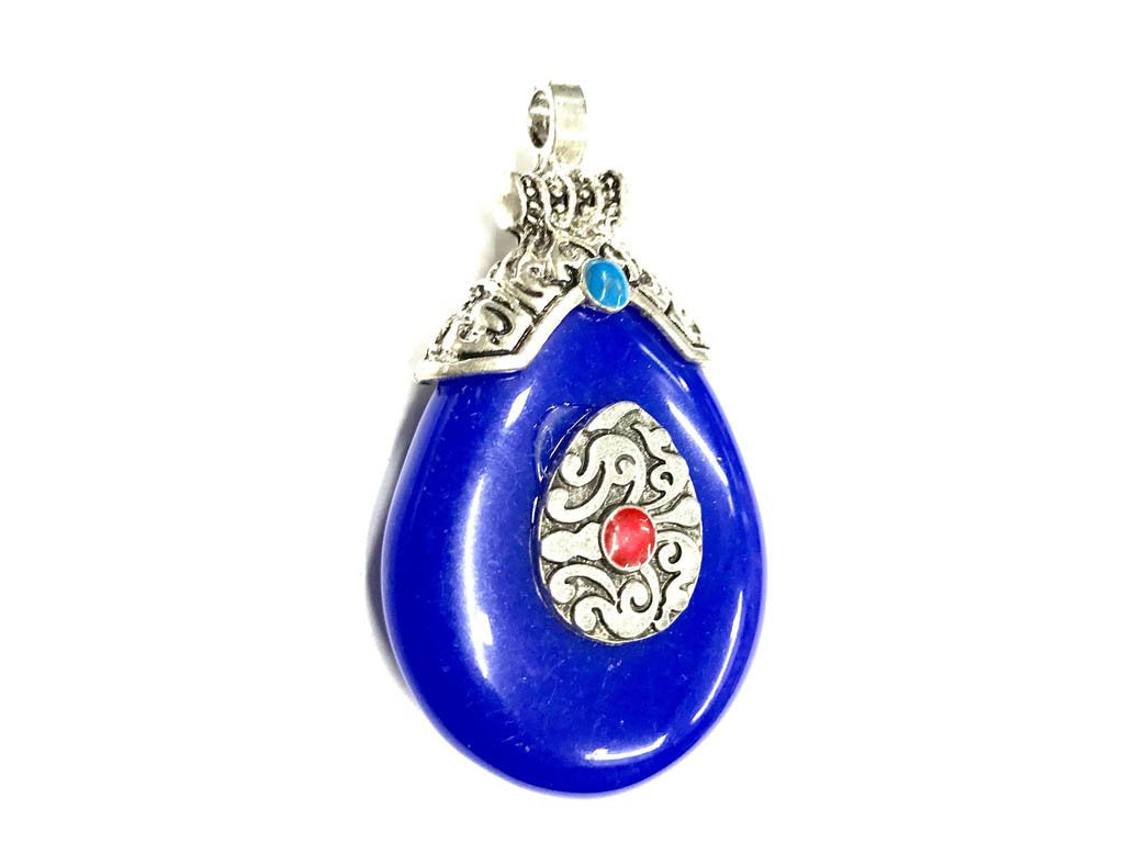 blue-drop-stone-pendant-with-silver-cap