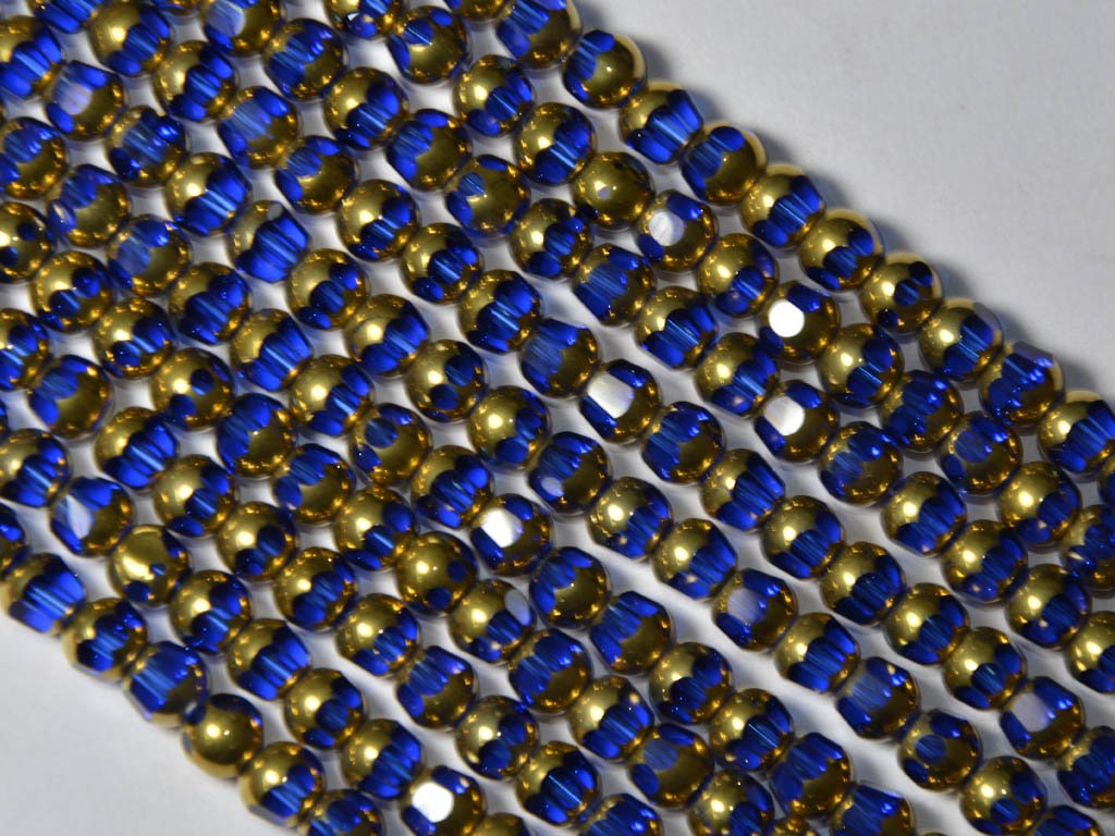 blue-golden-designer-circular-glass-beads-8-mm