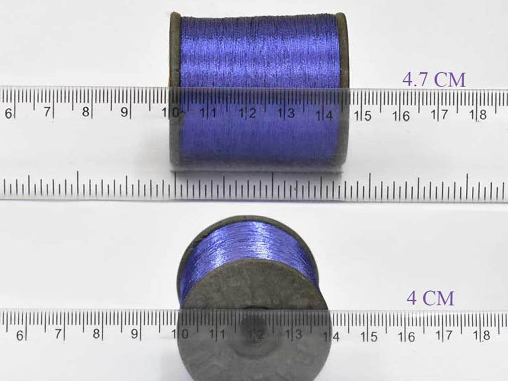 Blue Metallic Flat Badla Zari Thread (Flat Metallic Yarn)