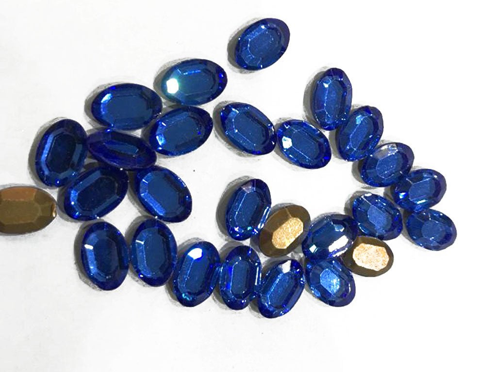 blue-oval-flat-back-glass-stones-without-hole-9x12-mm