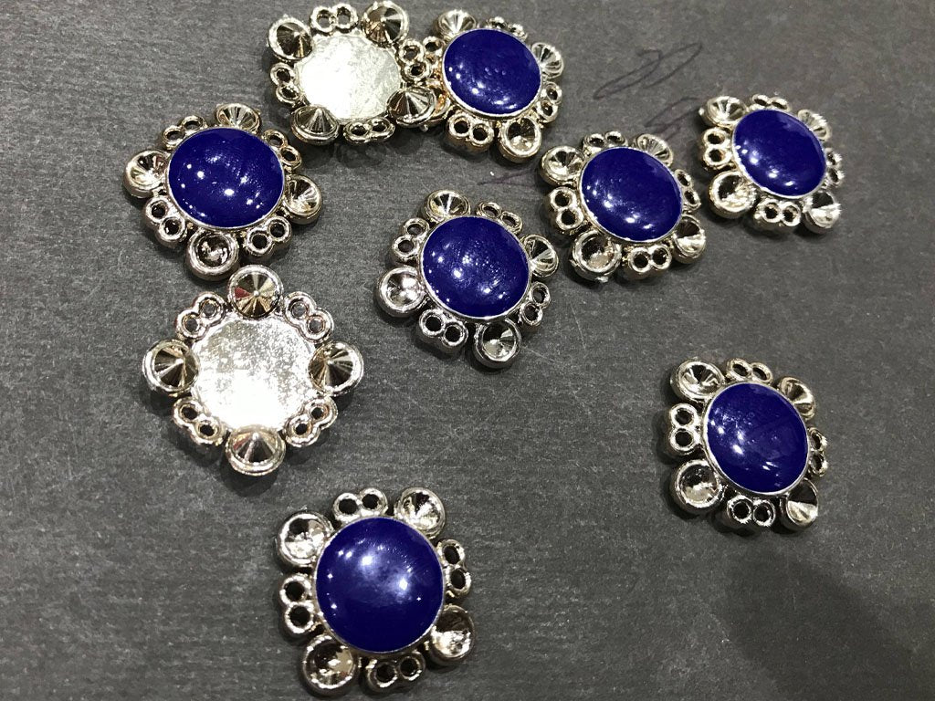 blue-square-plastic-stone-with-ccb-frame-enamel-fill-21-mm